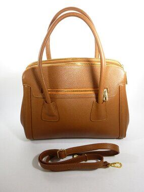 New Florence Leather Market Cognac Italian Leather Handbag
